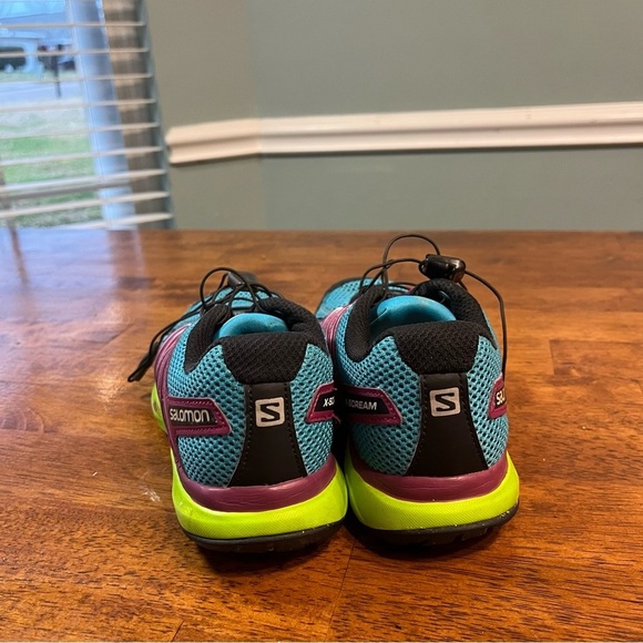 Salomon X-Scream purple blue green trail running shoes size 6.5 - Picture 7 of 12